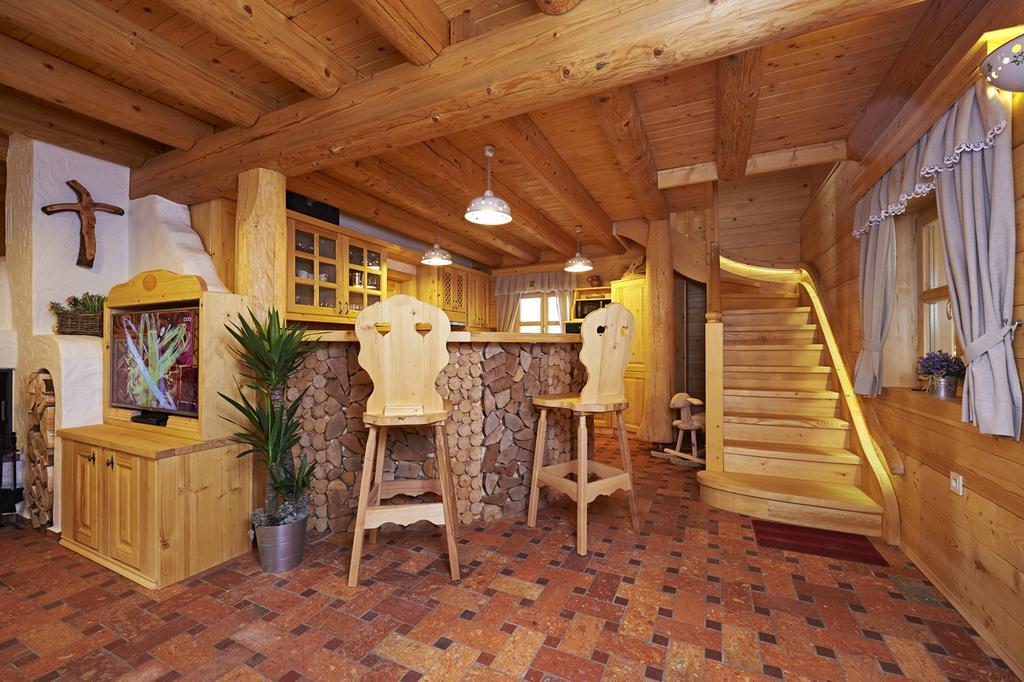 Holiday Chalet "Alpine Dreams" With Private Wellness 솔차바 객실 사진